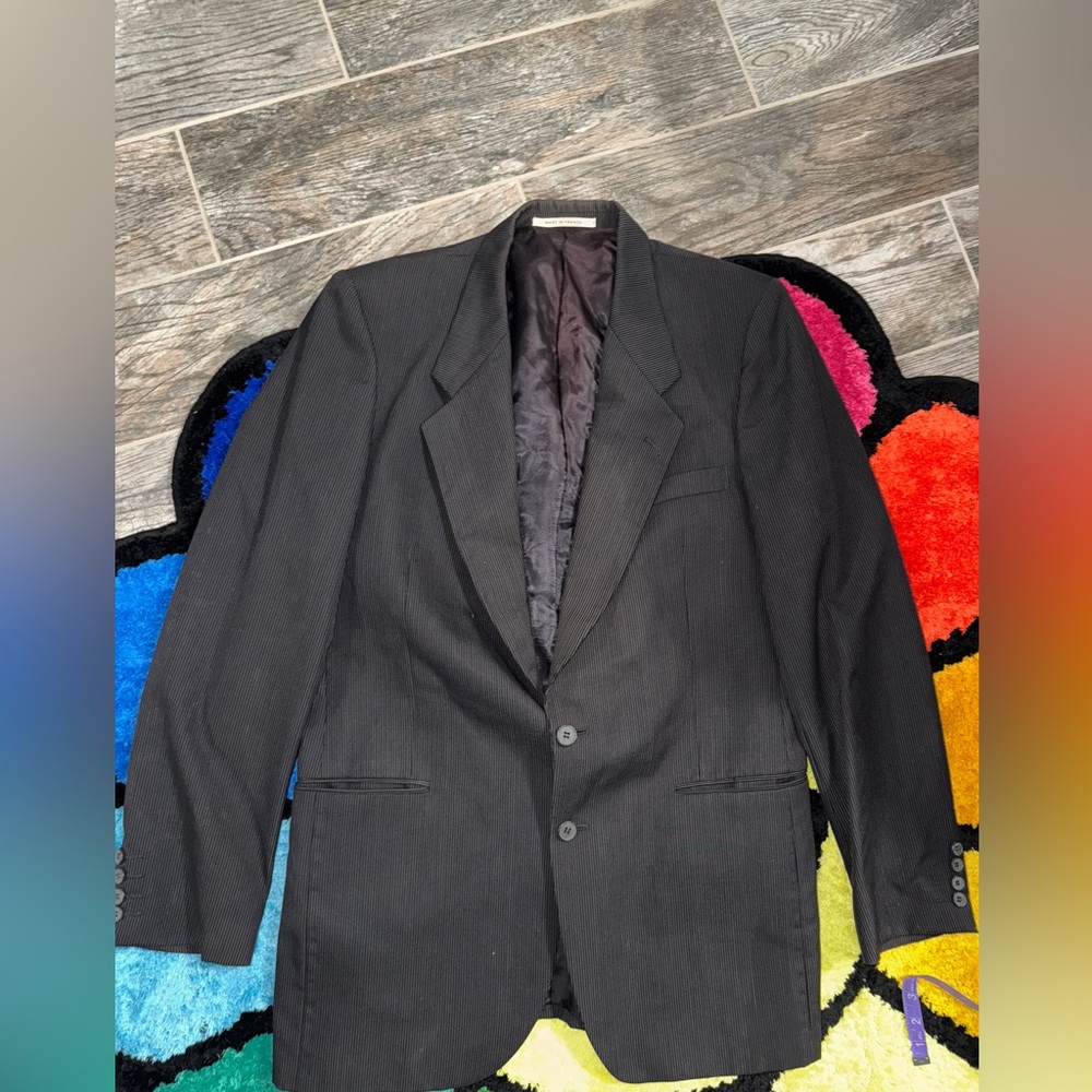 Yves Saint Laurent YSL Black Virgin Wool Blazer